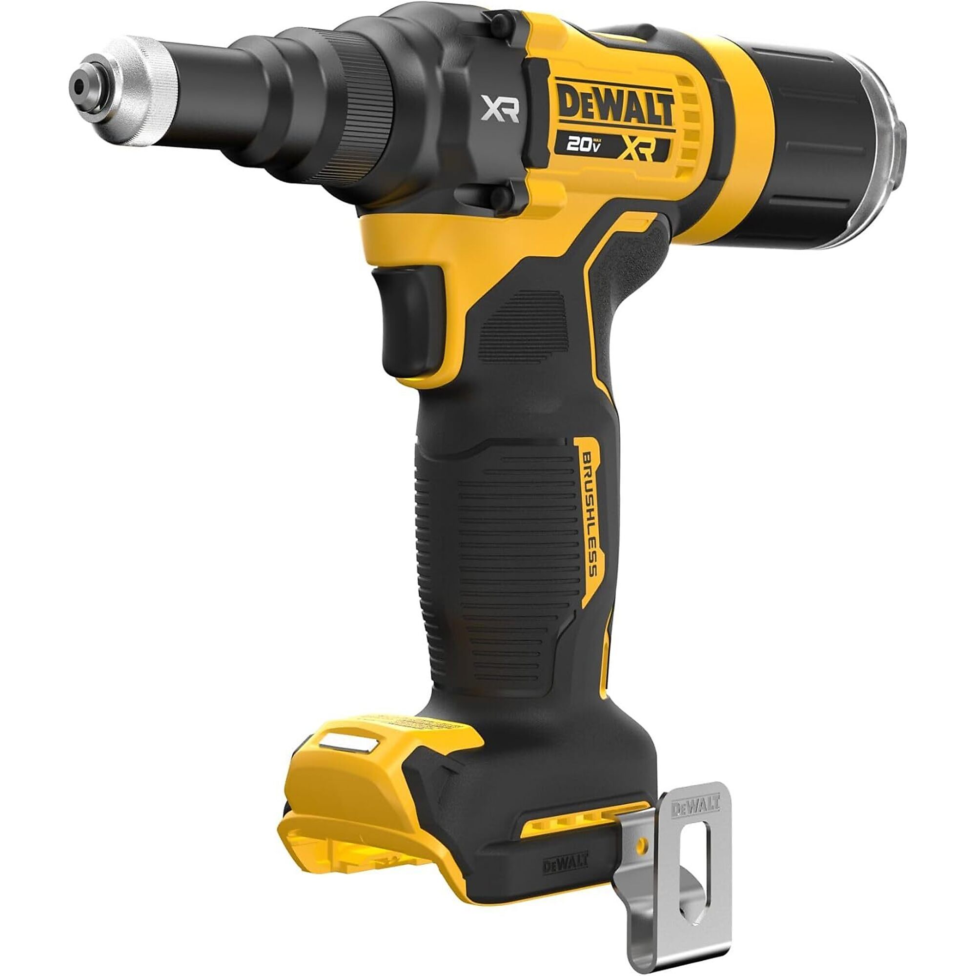 DeWalt 20V MAX Cordless Rivet Tool — 3/16in., Brushless Motor, 2,100 lbf, Tool-Only, Model# DWTDCF403B
